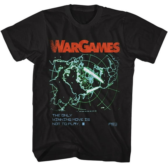 Wargames The Only Winning Move Men's T Shirt Lets Play Screen Sci-Fi Thriller