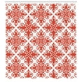 thumbnail image 3 of Ambesonne Valentine's Day Shower Curtain, Western Scroll Art, 69"Wx75"L, White Red, 3 of 3