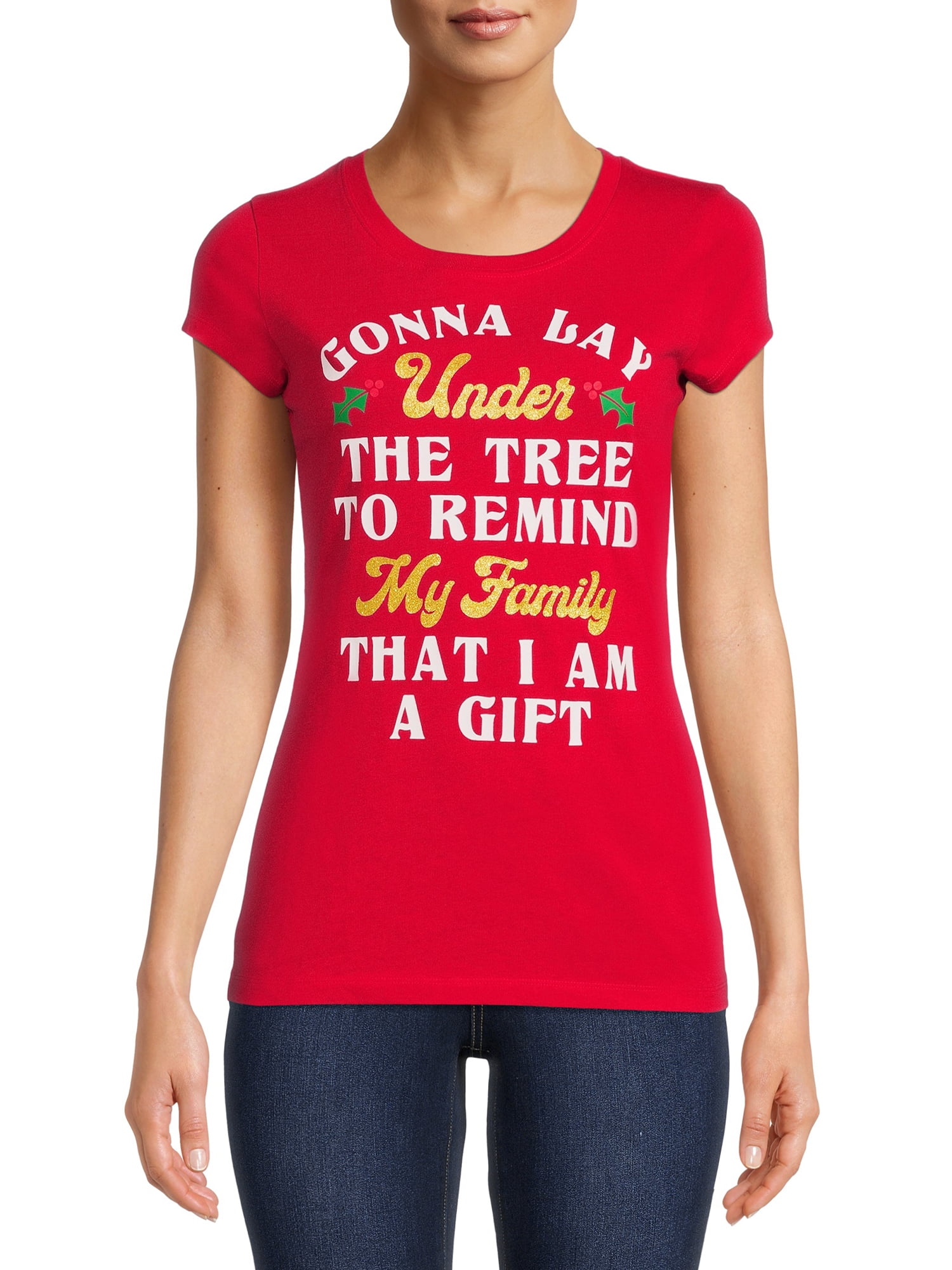 Wound Up Juniors I Am a Gift Holiday T-Shirt
