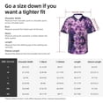 thumbnail image 6 of Lilac Flowers Mens Hawaiian Shirt Short Sleeve Casual Button Up Tropical Summer Beach Shirt, 6 of 9