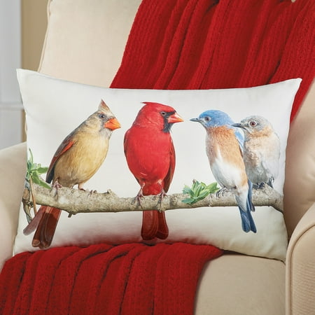 Collections Etc Birds On A Branch Decorative Accent Throw Pillow