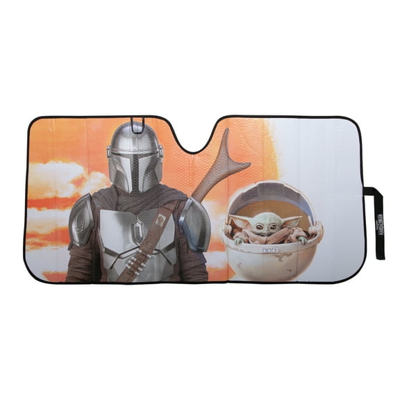 Plasticolor Star Wars Mandalorian and Baby Yoda Universal Automotive Accordion Windshield Sunshade