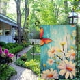 thumbnail image 4 of PHYHOO Spring Daisy Garden Flag Double Sided Floral Butterfly Yard Outdoor Burlap Outside Decoration Flag White, 4 of 6