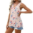 thumbnail image 3 of Taqqpue Women's Summer Plus Size Tank Tops Floral Printed V Neck Sleeveless Shirts Loose Fit Casual Flowy Boho Blouse Tops, 3 of 7