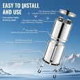 thumbnail image 6 of VEVOR Gravity-fed Water Filter System, 2.25G 304 Stainless-Steel Countertop Filtration System, Reduces Lead and up to 99% of Chlorine, with 2 Activated Carbon Filter, 2 Defluorination Filter, Spigot, 6 of 9