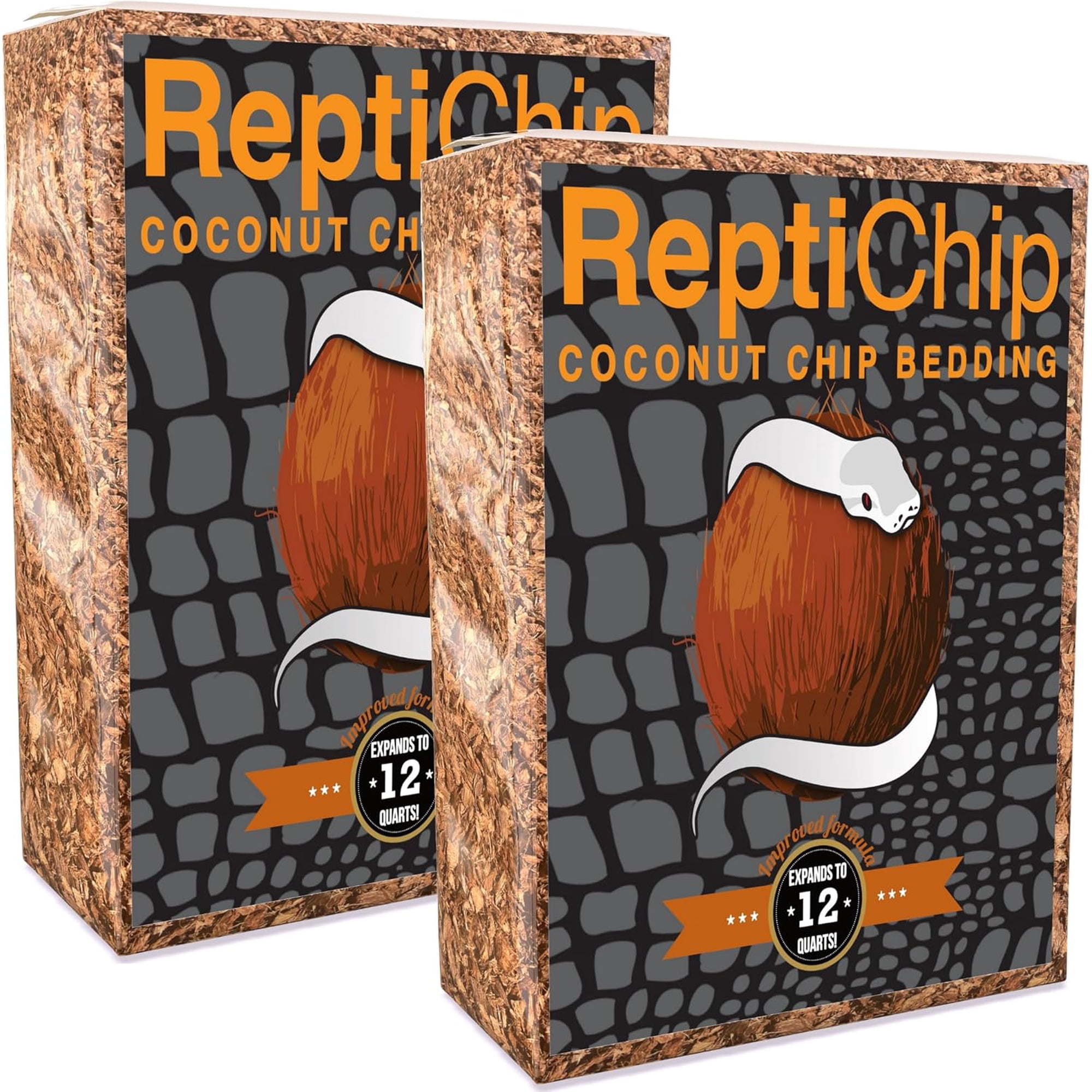 ReptiChip Reptile Bedding Loose Coconut Chip 36 Quart Coco Husk Substrate Mulch for Snake Habitat, Ball Python Terrarium, Turtle Tanks, Tortoise Enclosure