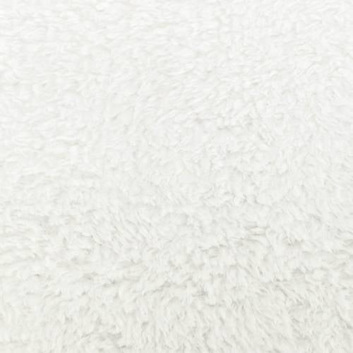 Powder White Double Sided Sherpa Fleece Knit, Fabric By the Yard ...