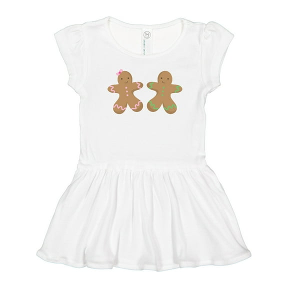 Inktastic Twin Gingerbread Boy and Girl Co Girls Toddler Dress
