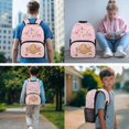 thumbnail image 2 of Jeiento 4-Piece Backpack and Lunch Box Set 17 Inch Water-Resistant Funny Axolotl School Bag with Pencil Case, Bookmark for Kids Boys Girls Elementary School Back to School, 2 of 7