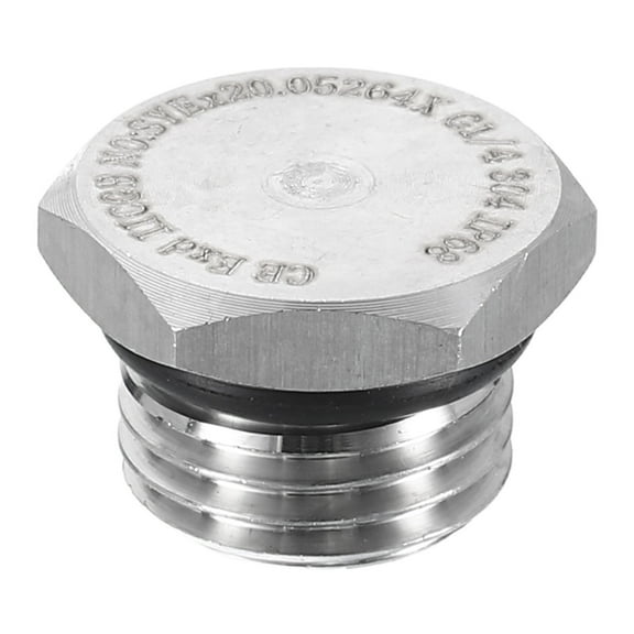 Uxcell 304 Stainless Steel Pipe Plug Fitting G1/4 Male Thread Outer Hex Head Cap Hexagonal Head Bung Plugs Fittings with Seal Ring for Air Water Oil Gas Tube
