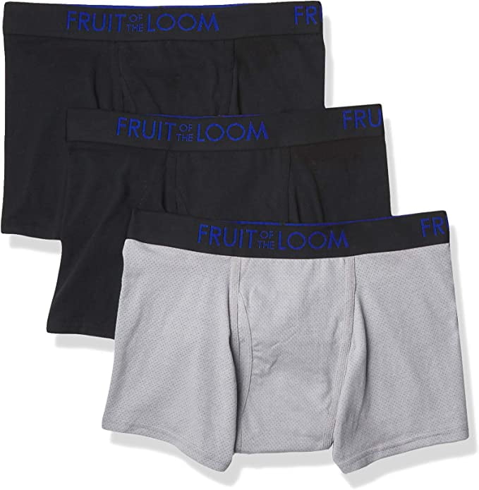 Fruit of the Loom Men's 3pk Breathable Cotton Micromesh Short Leg