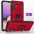 thumbnail image 4 of for Samsung Galaxy A32 5G Case with Tempered Glass Screen Protector (2 Pack),[Not Fit 4G] Dual Layer Hybrid Tank Armor Case with Kickstand Shockproof Soft TPU & Tough PC Back Cover,Red, 4 of 8