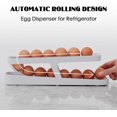 thumbnail image 3 of 1 dispensador de contenedor de almacenamiento de huevos de doble capa, contenedor de almacenamiento de huevos con ruedas automático para organización de refrigerador de cocina (blanco) Sincero Electrónica, 3 of 4