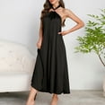 thumbnail image 7 of Kaemgyyd Women Halter Long Nightgown Elegant Sleeveless Backless Nightdress Loose Full Length Flowy Lounge Dress Sleepwear, 7 of 7