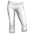 thumbnail image 2 of Easton Girls Fast Pitch Softball Pant, Youth Medium, White, 2 of 3
