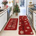 thumbnail image 6 of PALIFEUR Christmas Kitchen Rugs Set of 2, Red Christmas Snowflake Rugs, Non-Slip Kitchen Rug, Washable Kitchen Mats for Christmas Kitchen Decor Festival Holiday Party Decorations, 6 of 7