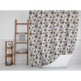 thumbnail image 4 of S4Sassy White Daisy & Clematis Floral Decorative Waterproof Printed Shower Curtain Roller Hooks Drapes-60 x 70 Inch, 4 of 6