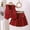 Red, variant on Piuwrlz Girls Short Sleeved Jacket and Skirt Sets Dress Set Solid Color Skirts Suits Green Size 7 Years