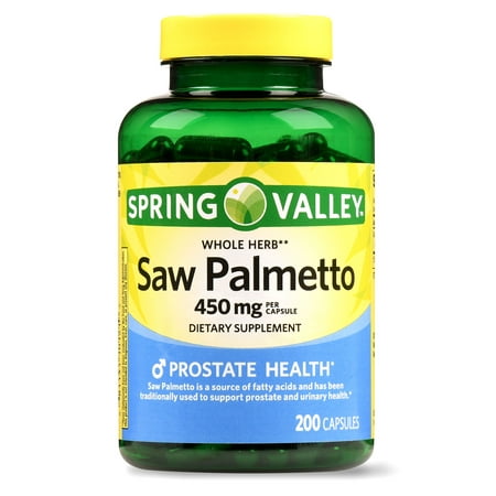 Spring Valley Whole Herb Saw Palmetto Capsules, 450 mg, 200 (Best Saw Palmetto Supplement)