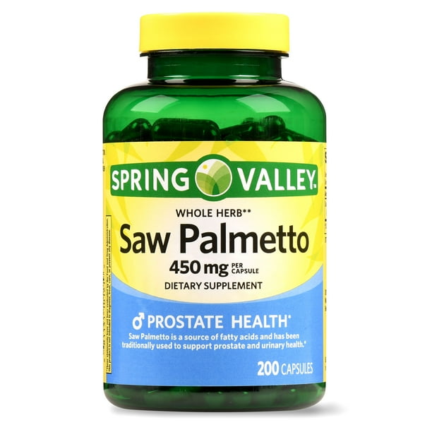 Spring Valley Whole Herb Saw Palmetto Capsules, 450 mg, 200 Ct