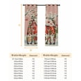 thumbnail image 6 of Fsddascl Pink Christmas Blackout Curtains for Bedroom/Living Room, Thermal Insulated Kitchen Curtains, Xmas Winter Gnomes Poinsettia Flower Grommet Darkening Window Treatment Drapes 52"x63"x2, 6 of 6