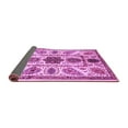 thumbnail image 2 of Ahgly Company Indoor Square Abstract Purple Modern Area Rugs, 6' Square, 2 of 4