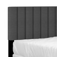 thumbnail image 2 of Modern Fabric Upholstered 60" Queen Bed in Charcoal, 2 of 7