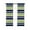 Navy Green, variant on Orange Navy Blue Striped Blackout Curtains, Light Blocking Print Window Curtains, Gradient Horizontal Lines Thermal Insulated Window Drapes for Living Room Kitchen Cafe 2 Panels, 84"W x 84"L