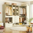 thumbnail image 3 of Aheaplus Closet System Organizer Set with Drawers, Pants Rack, Cube Storage & Hanging Rods – Includes Shoe Storage & Anti-Tip Kit – Expandable, Easy to Install, White Oak, 3 of 9