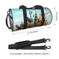 thumbnail image 4 of Fotbe Iconic Global Landmarks Pattern Foldable Sports Gym Bag with Wet Dry Pocket, Ultralight Travel Bag, Large Capacity Duffel Bag, Splash Proof Carry on Bag, Overnight Bag, Weekender Bag, 4 of 8