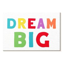 Elephant Stock Dream Wall Art - Horizontal Canvas Wall Art - Living Room Wall Decor - Inspirational And Typography Canvas - White And Red Decor By Daniela Santiago - 36" x 24"