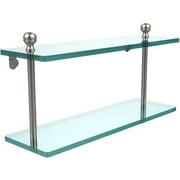 Mambo Collection 16" 2-Tiered Glass Shelf (Build to Order)