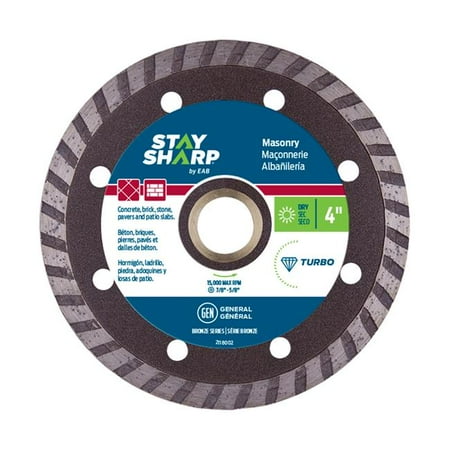 

Stay Sharp 2118002 4 in. Turbo Rim Concrete Bronze Diamond Blade - Recyclable