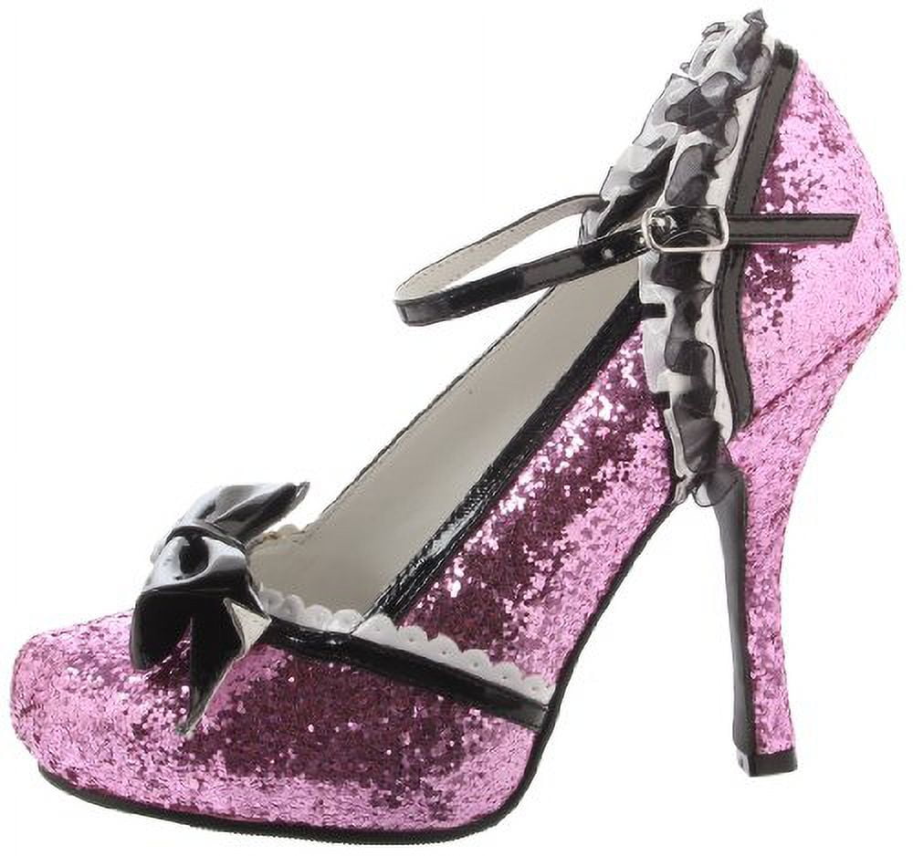 FLAMINGO-809GP - Platform high heel sandal - pink shiny with glitter |  Pleaser buy cheap online!
