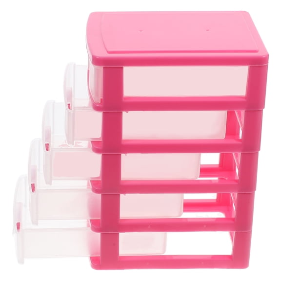 RENACLIPY Clear Desk Organizer with 5 Spacious Drawers, Multi-Layer Desktop Storage for Office Supplies, Jewelry, Makeup