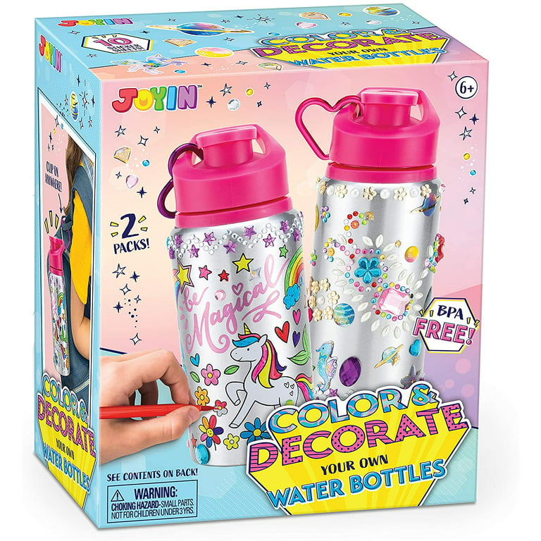 Decorate Your Own Water Bottle for Girls Age 6-8, Reusable School Water  Bottles With Unicorn Gem Diamond Painting Craft, Diy Art & Crafts Birthday