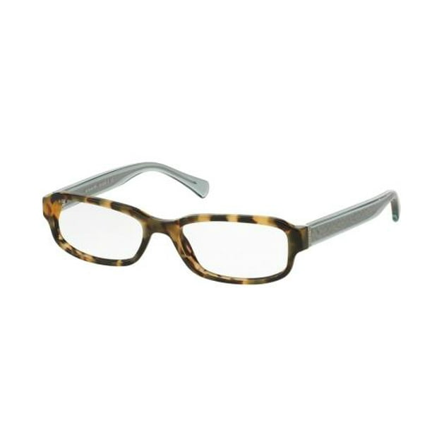 COACH Eyeglasses HC6083F 5357 Dark Vintage Tort/Crystal Teal 52MM