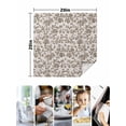 thumbnail image 5 of Cloth Napkins 1 Piece - 20x20 Inches, Farmhouse Brown Washable Reusable Table Napkins, Vintage Flower Leaf Botanical Plant Soft & Absortbent Dining Napkin for Party Wedding Hotel Restaurant, 5 of 8