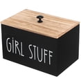thumbnail image 4 of Organizador de tampones, caja de madera para guardar compresas de algodón, organizador de productos femeninos, contenedor para cápsulas de lavandería, contenedor para hisopos de algodón, 4 of 7