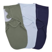 Parent's Choice 100% Cotton 3-Pack Adjustable Baby Wraps, Solid Colors, 22 in x 27 in