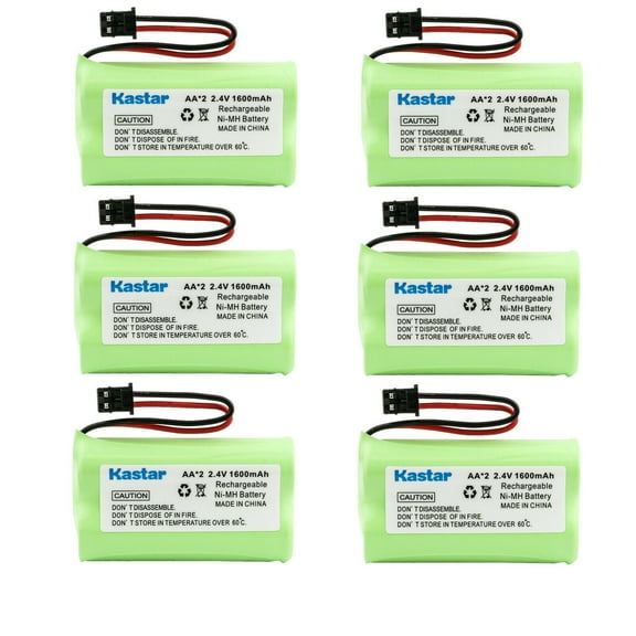 Kastar 6-Pack Battery Replacement for Panasonic KX-TG4000B Handset, KX-TGA200, KX-TGA200B, KX-TGA4000B, KX-TGA400, KX-TGA400B, KX-TGA420B, Vtech VT-62-9116B, Again & Again STB-956, Battery Biz B730