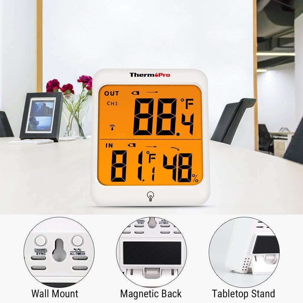 ThermoPro TP63B Indoor Outdoor Thermometer Wireless Hygrometer, 500FT Inside  Outside Thermometer, Remote Temperature Monitor with Cold-Resistant Sensor, Outdoor  Thermometers for Patio Home Greenhouse - Yahoo Shopping