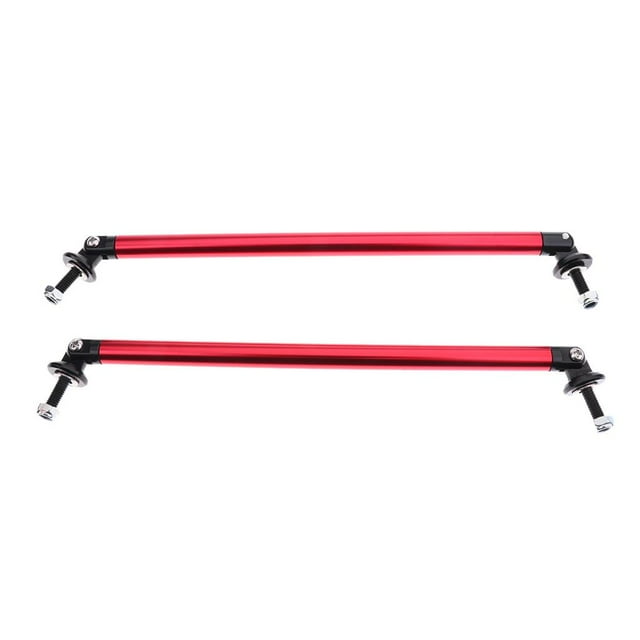 Par Universal Bumper Lip Splitter Rod Support Durable 20CM 7.9inch Red. rojo Cola Barra delantera del parachoques del coche