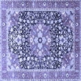 thumbnail image 1 of Ahgly Company Machine Washable Indoor Square Persian Blue Traditional Area Rugs, 3' Square, 1 of 4