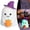 Colorful, variant on Halloween Ghost Night Light, Rechargeable Soft Silicone LED Lamp with Tap Control, 3 Brightness Levels & Color Changing, Wireless USB C Bedside Decor Light, 1pc