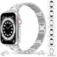 thumbnail image 5 of LGSY Apple Watch Band 38mm 40mm 41mm Series 8 7 6 5 4 3 2 1 SE Women Bling Diamond Replacement Bracelet iWatch Strap Jewelry Replacement Metal Wristband, 5 of 9