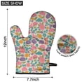 thumbnail image 6 of Pioneer Flower Floral Print Pattern Oven Mitt 2-Pack Set, Heat Resistant Kitchen Gloves, 7.7" X 12", 6 of 6