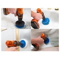 thumbnail image 6 of RevoClean 4 Piece Scrub Brush Power Drill Attachments-All Purpose Time Saving Kit-Perfect for Cleaning Grout, Tile, Counter, Shower, Grill, Floor, Kitchen, Blue  White, 6 of 7