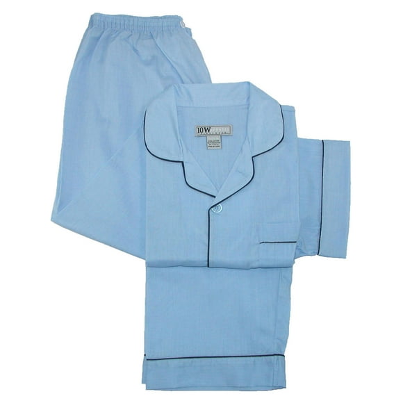Ten West Apparel  Short Sleeve Long Leg Solid Pajama Set (Men's)