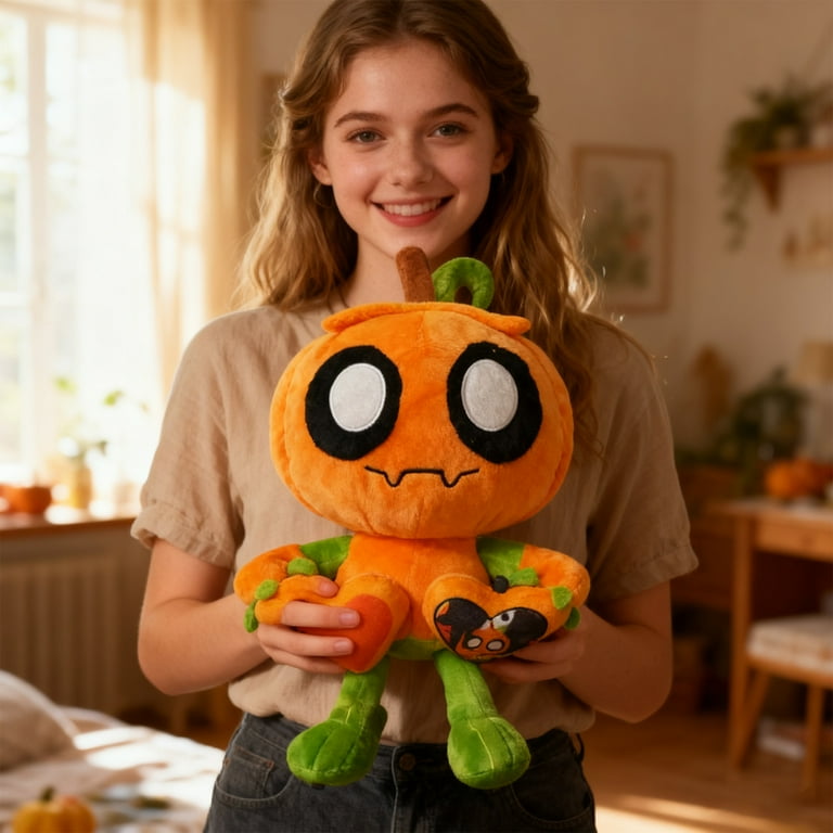 Pumpkin Plush Doll, Smiling Stuffed Dolls, 6.69 Inches Soft